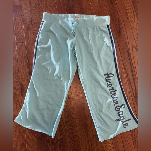 2000s American Eagle Light Blue Capri Sweatpants - Picture 1 of 8